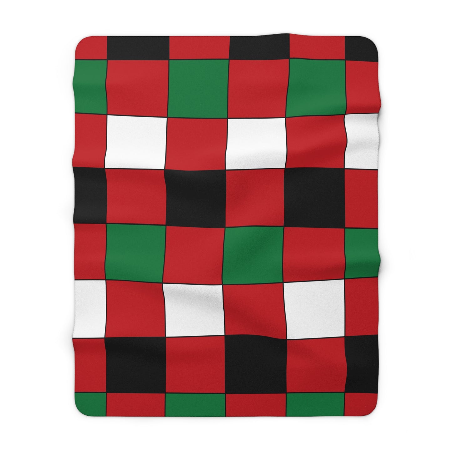 Western Sahara Retro Check Blanket Throw