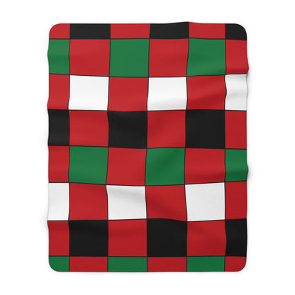 Western Sahara Retro Check Blanket Throw