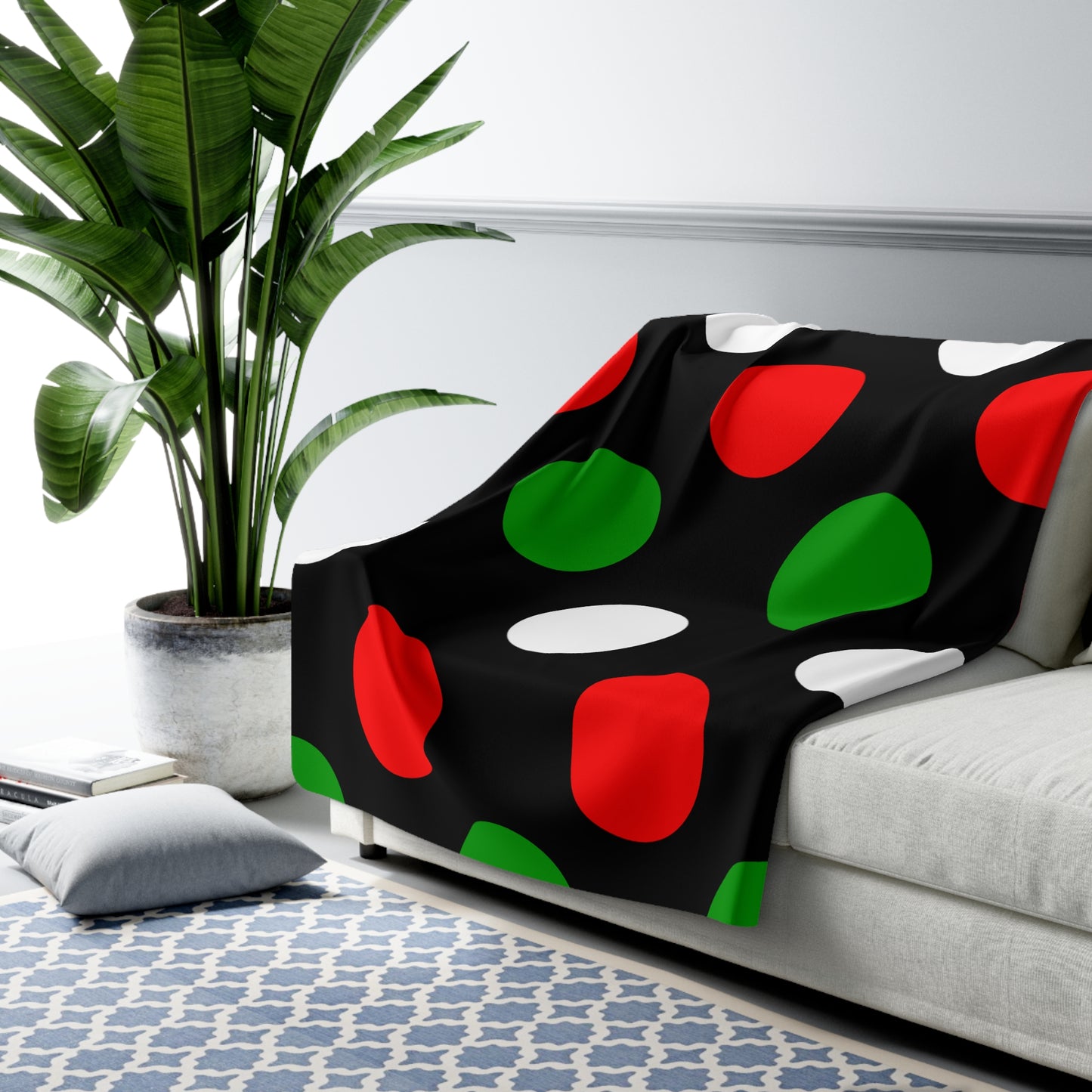 Sudan Retro Polka Dots Blanket Throw