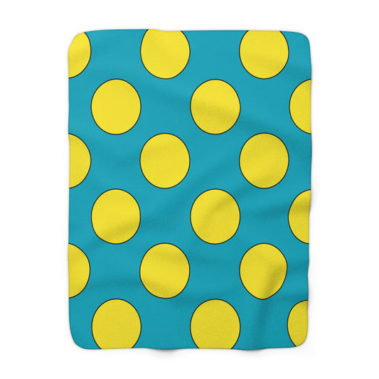 Kazakhstan Retro Polka Dots Blanket Throw