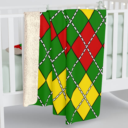 Togo Retro Argyle Blanket Throw