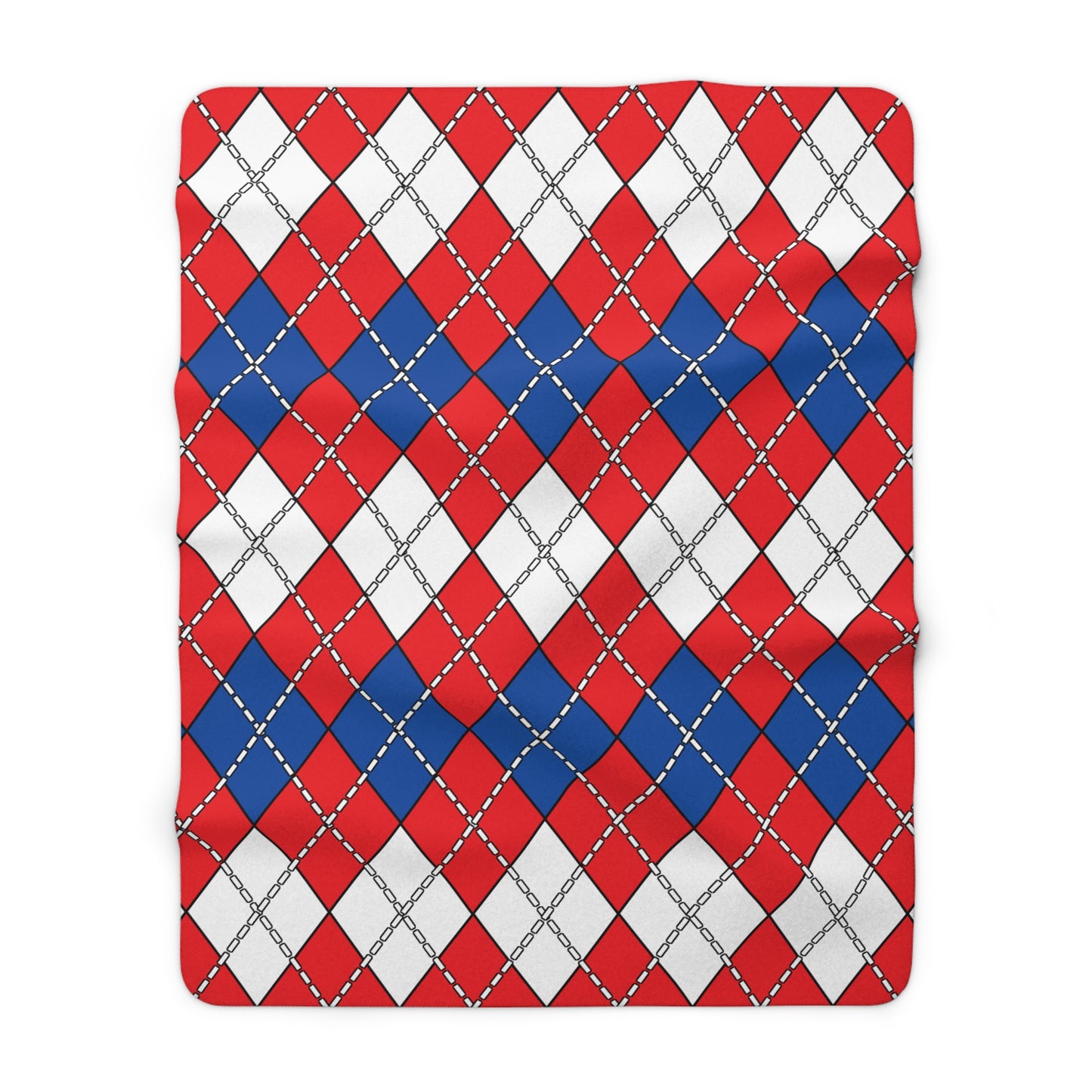 Slovakia Retro Argyle Blanket Throw