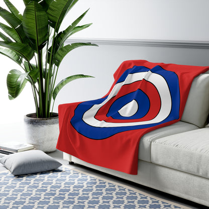 Bouvet Island Retro Target Blanket Throw