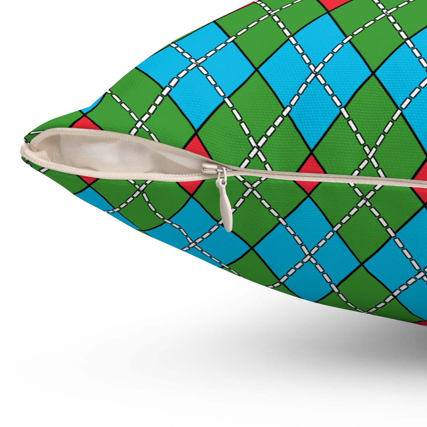 Azerbaijan Retro Argyle Cushion Pillow