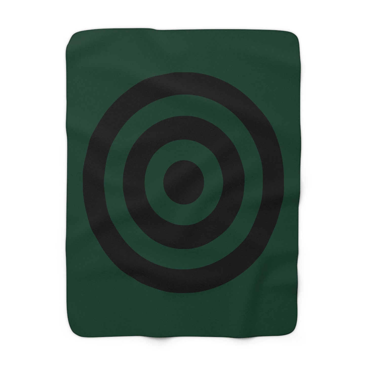 Dark Green, Black Retro Target Blanket Throw