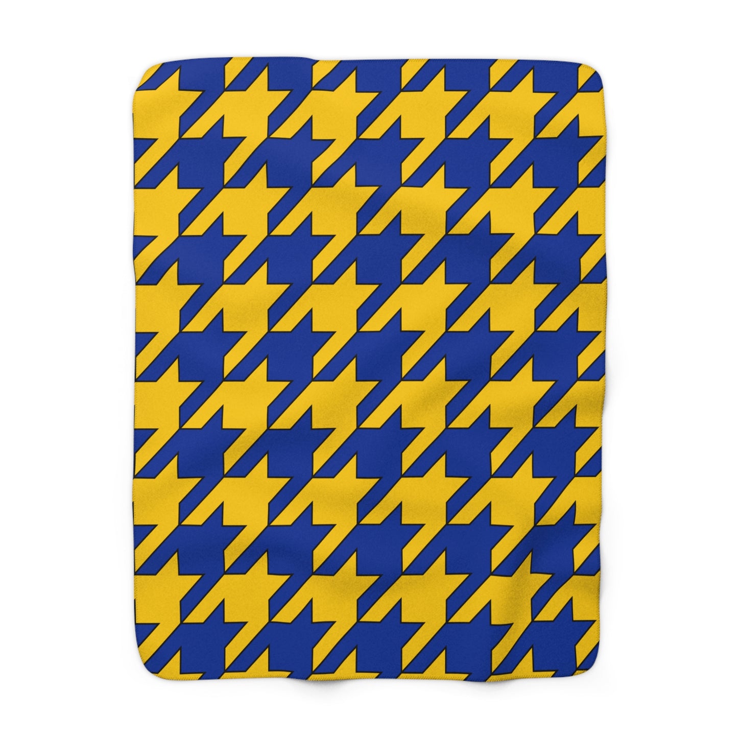 European Union Retro Houndstooth Blanket Throw