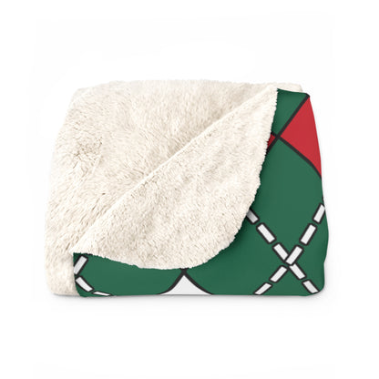 Mexico Retro Argyle Blanket Throw