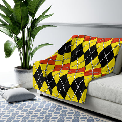 Uganda Retro Argyle Blanket Throw