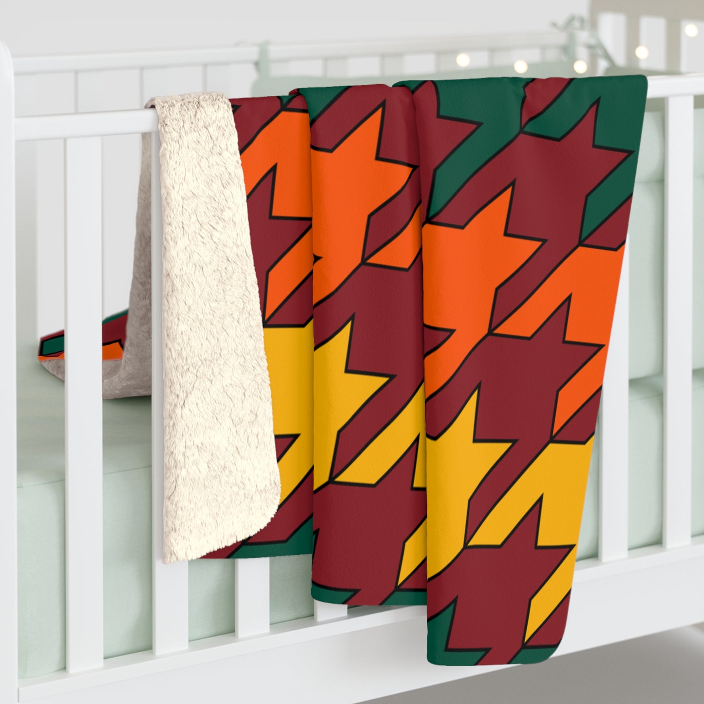 Sri Lanka Retro Houndstooth Blanket Throw