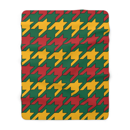 Lithuania Retro Houndstooth Blanket Throw