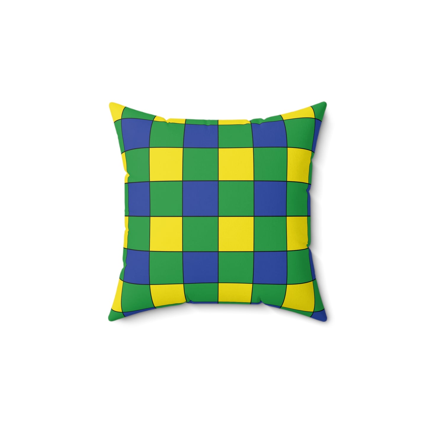 Brazil Retro Check Cushion Pillow