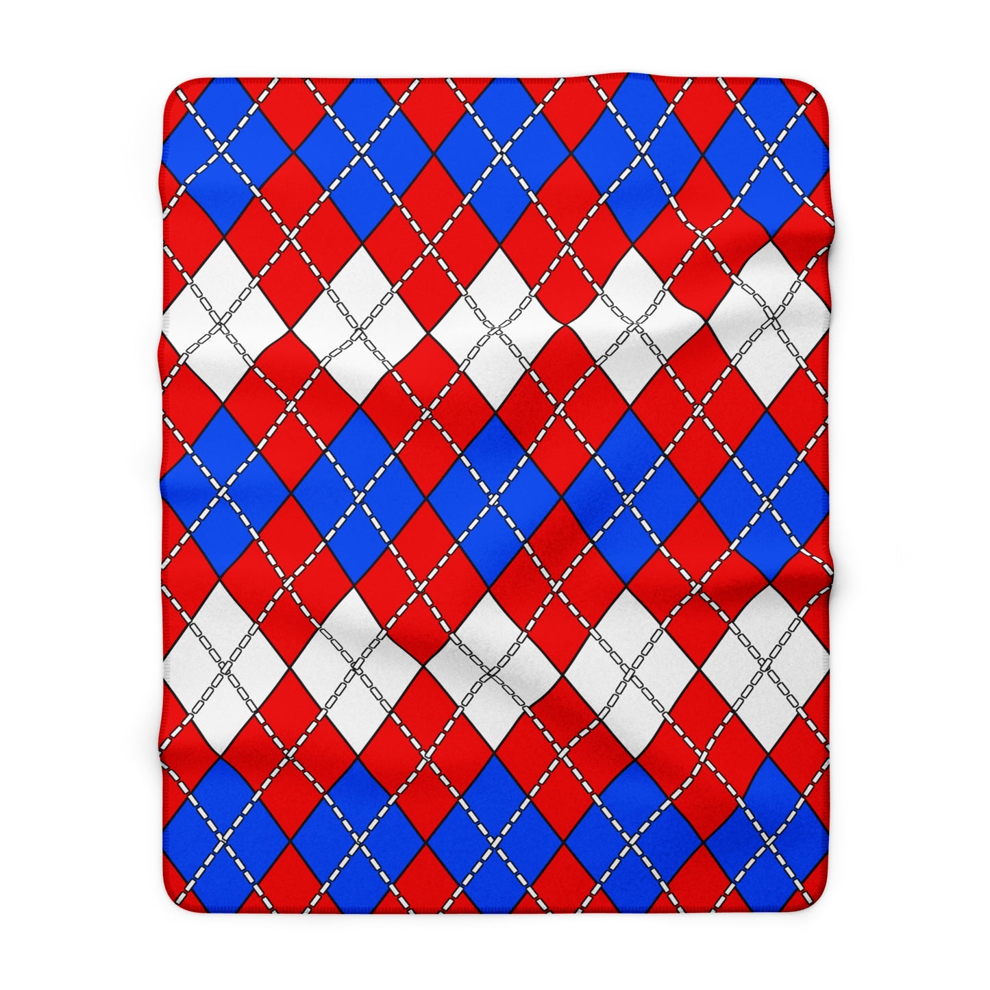 Puerto Rico Retro Argyle Blanket Throw