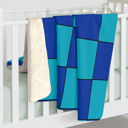 Pacific Islands Retro Check Blanket Throw