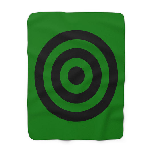 Green, Black Retro Target Blanket Throw