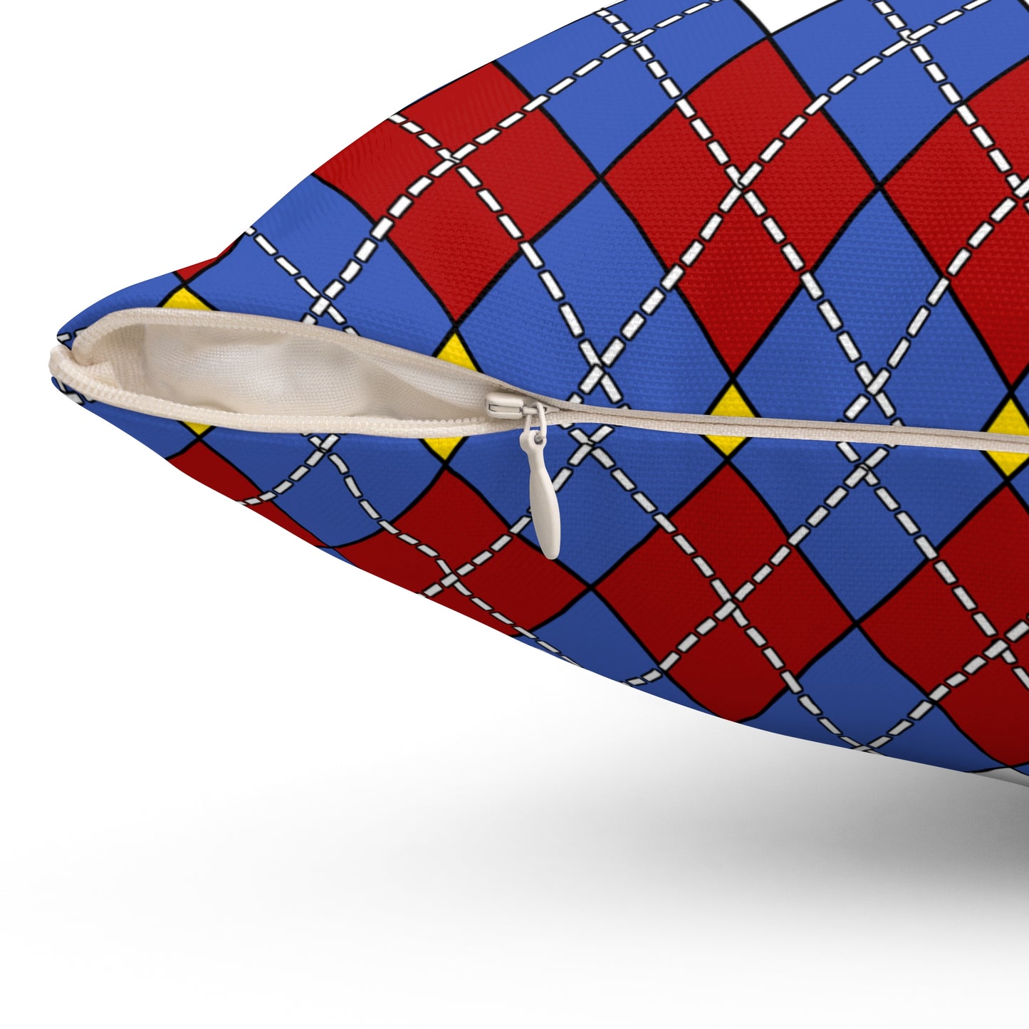 Eswatini Retro Argyle Cushion Pillow