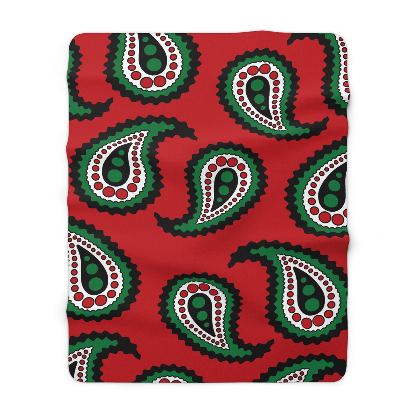 Western Sahara Retro Paisley Blanket Throw