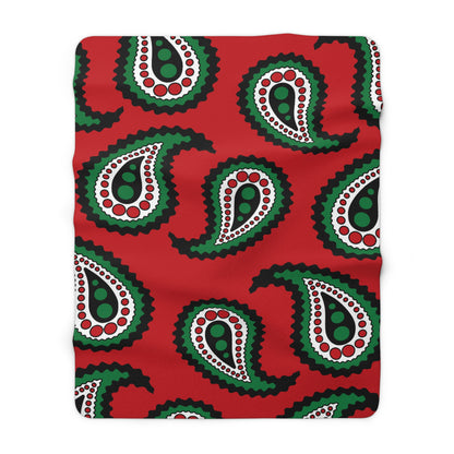Western Sahara Retro Paisley Blanket Throw