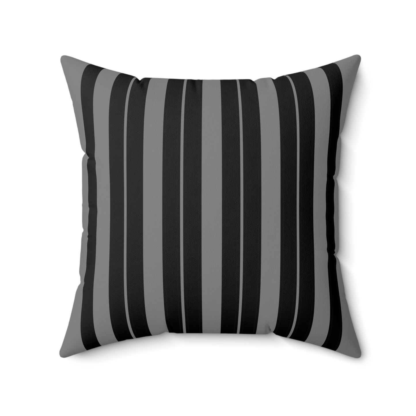 Grey, Black Retro Stripes Cushion Pillow