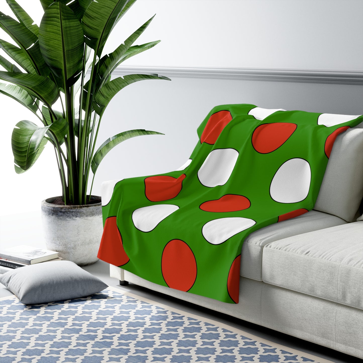 Hungary Retro Polka Dots Blanket Throw