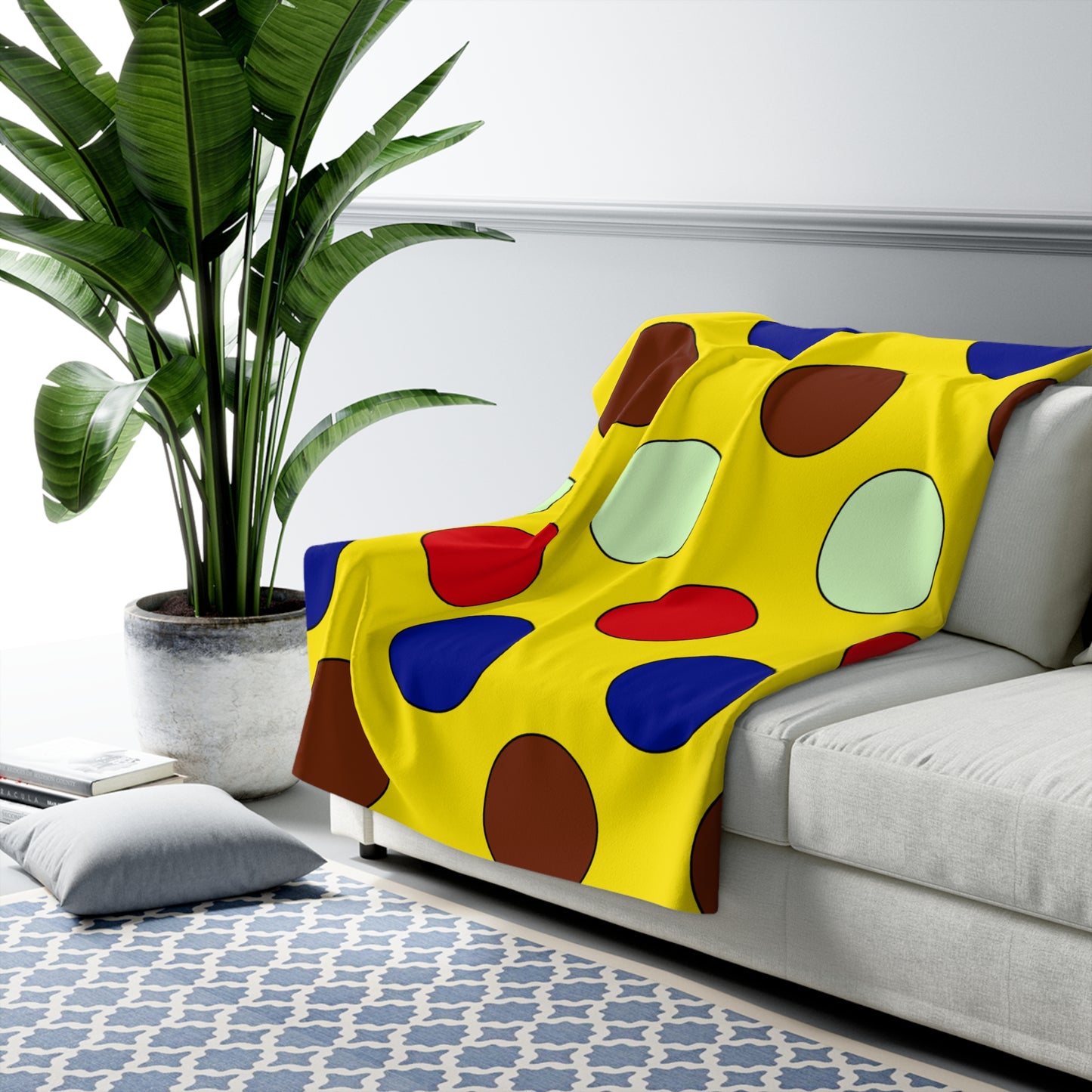 Ecuador Retro Polka Dots Blanket Throw