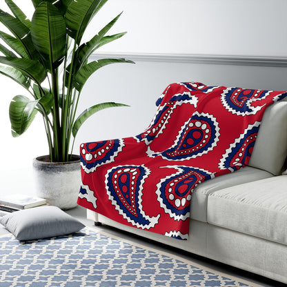United Kingdom (UK) Retro Paisley Blanket Throw