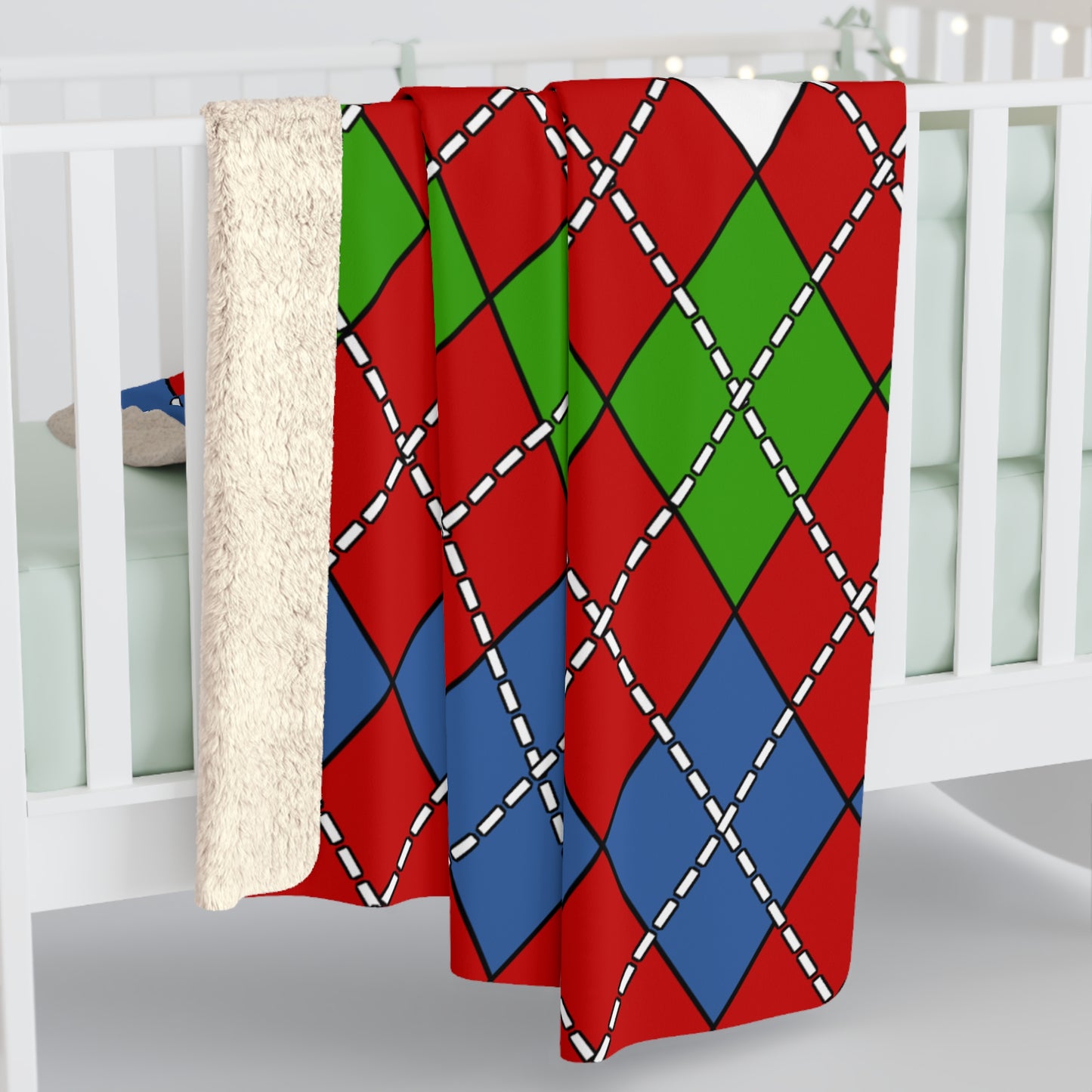 Namibia Retro Argyle Blanket Throw