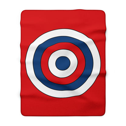 Czechia Retro Target Blanket Throw