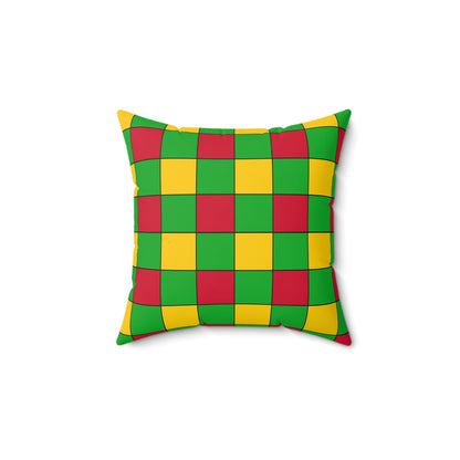 Sao Tome And Principe Retro Check Cushion Pillow