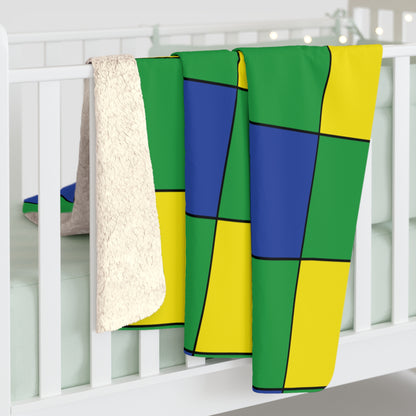 Brazil Retro Check Blanket Throw