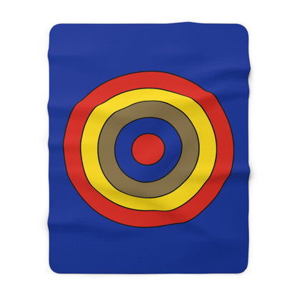Moldova Retro Target Blanket Throw