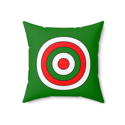 Green, White, Red Retro Target Cushion Pillow