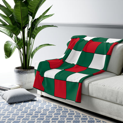 Mexico Retro Check Blanket Throw