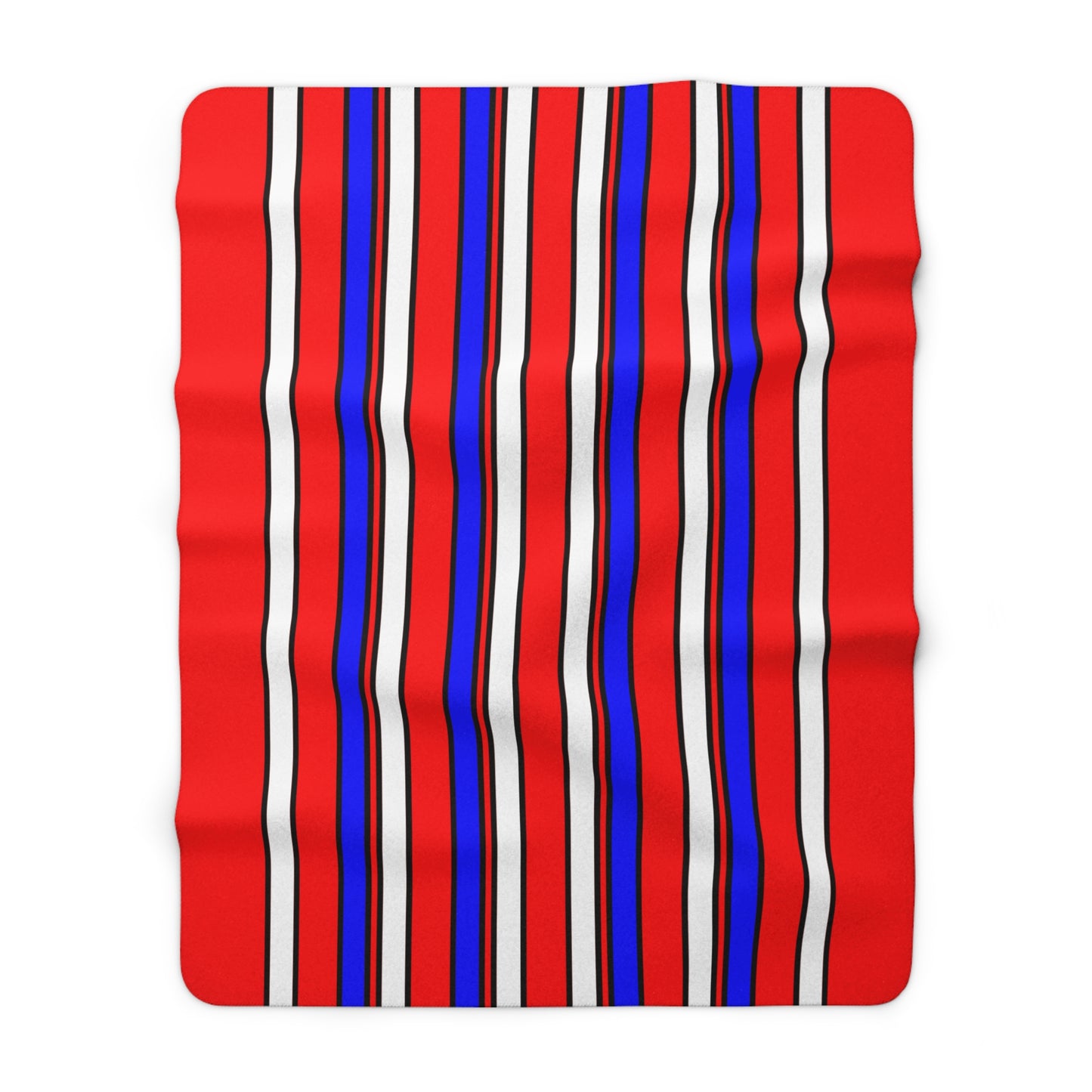 Red, White, Blue Retro Stripes Blanket Throw
