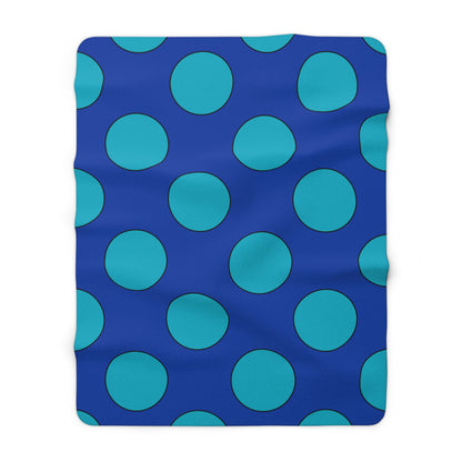 Pacific Islands Retro Polka Dots Blanket Throw