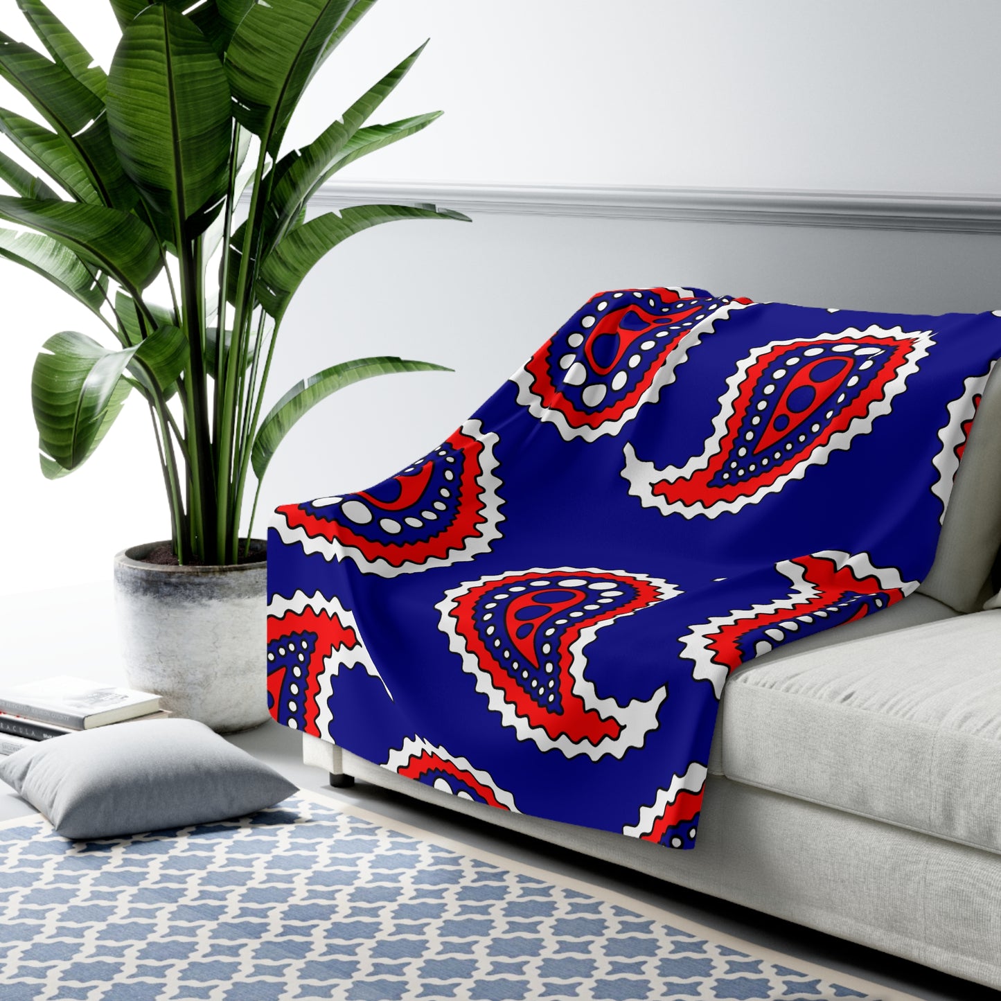 Heard Island And Mcdonald Islands Retro Paisley Blanket Throw