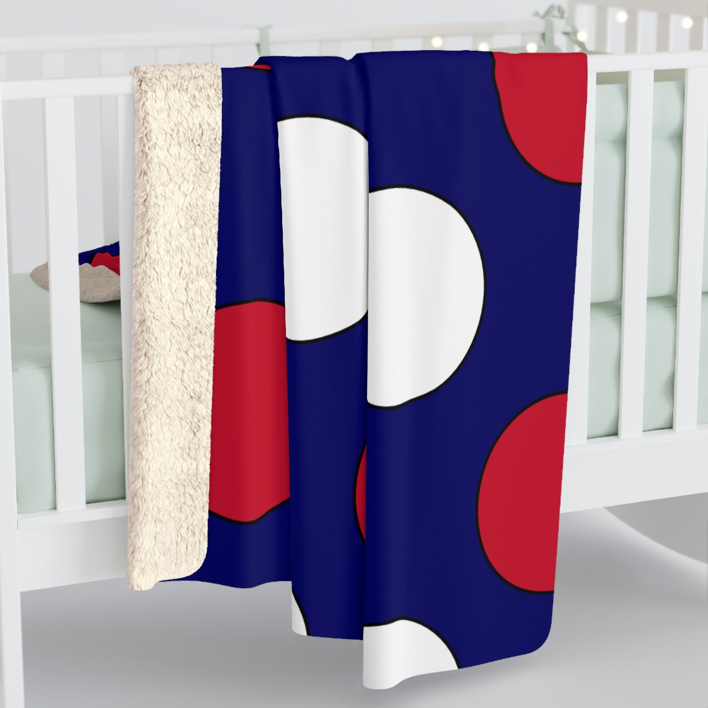 South Georgia And The South Sandwich Islands Retro Polka Dots Blanket Throw