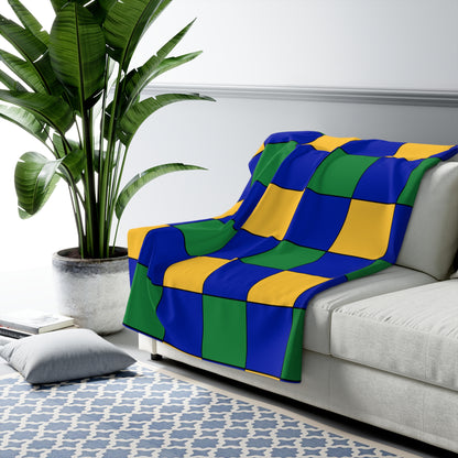 Christmas Island Retro Check Blanket Throw