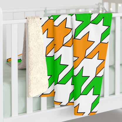 Cote Divoire Retro Houndstooth Blanket Throw