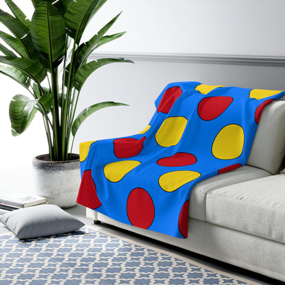 Democratic Republic of the Congo Retro Polka Dots Blanket Throw