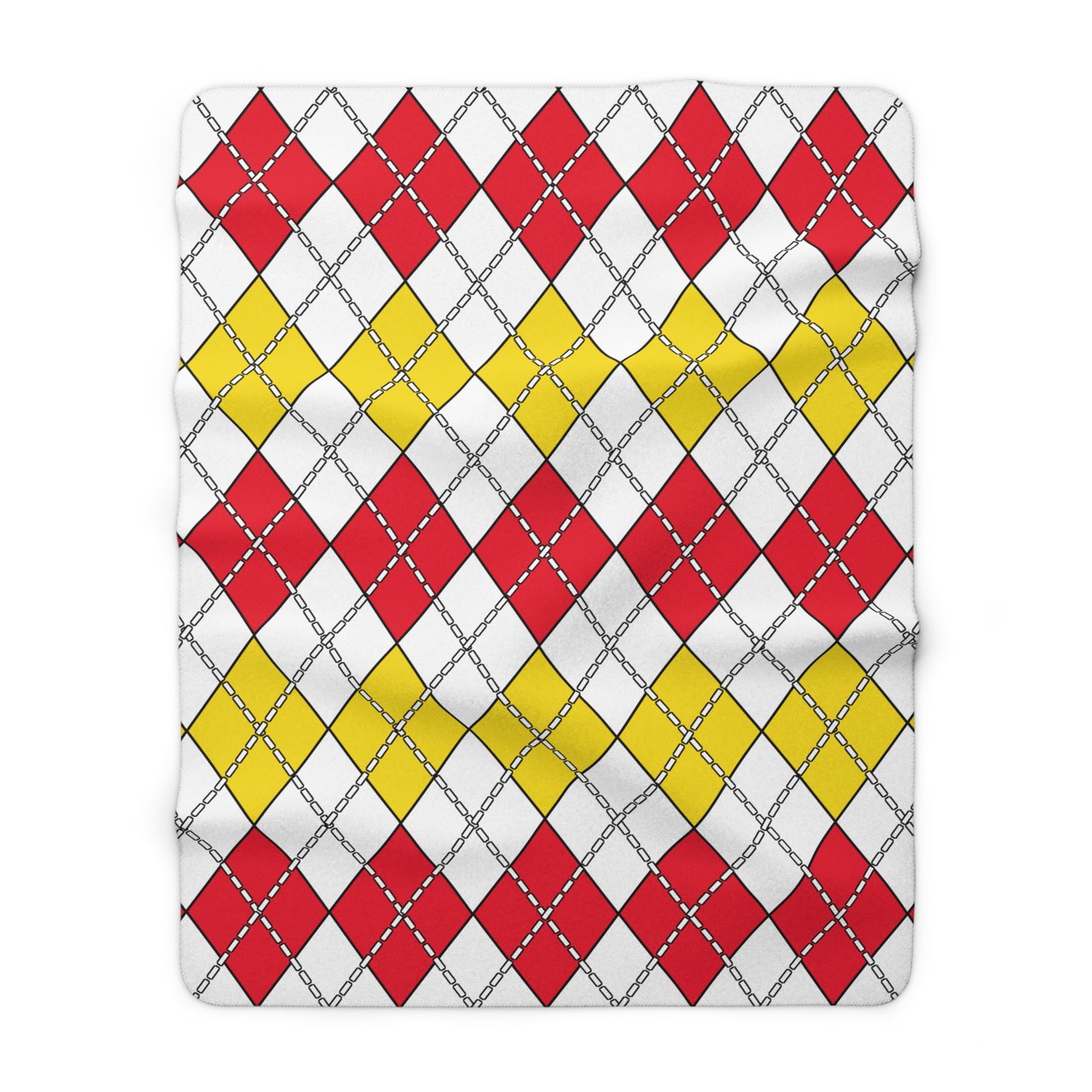 Guernsey Retro Argyle Blanket Throw