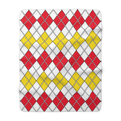 Guernsey Retro Argyle Blanket Throw