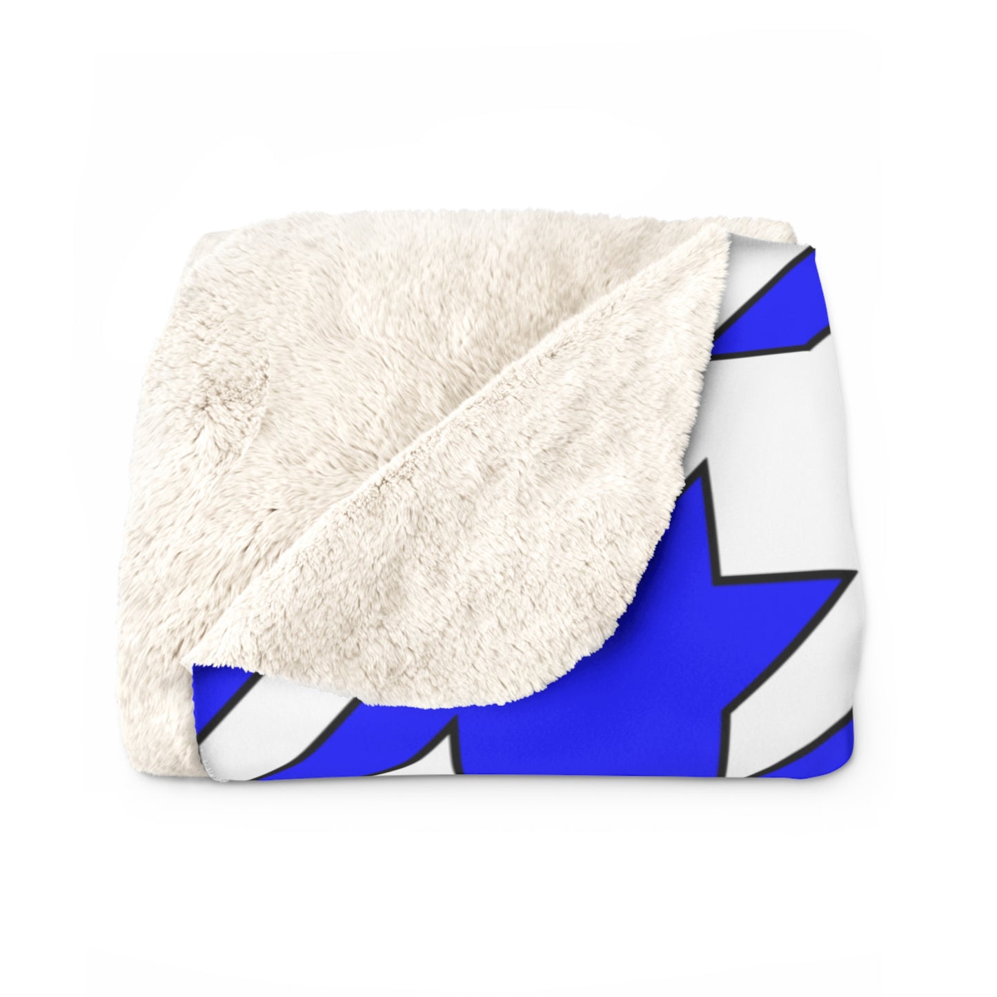 Blue, White Retro Houndstooth Blanket Throw