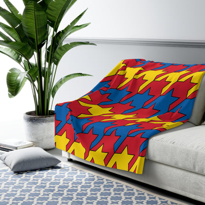 Mongolia Retro Houndstooth Blanket Throw