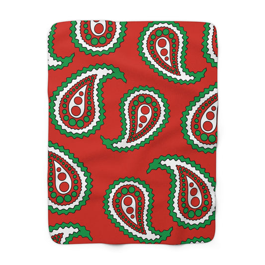 Pais Vasco Retro Paisley Blanket Throw