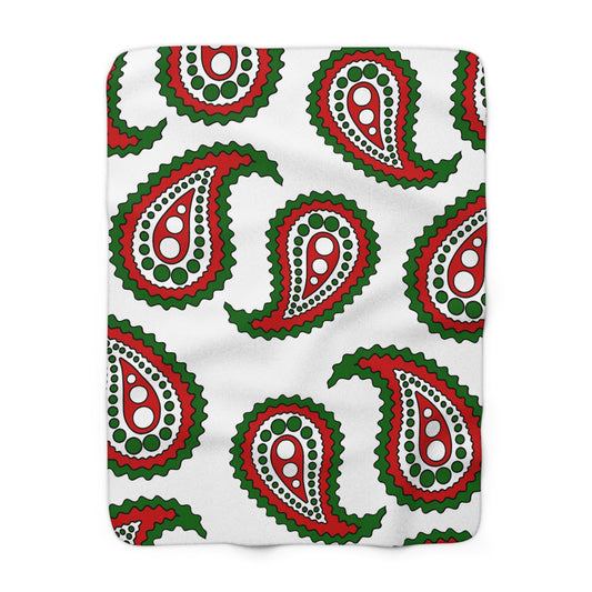 Tajikistan Retro Paisley Blanket Throw