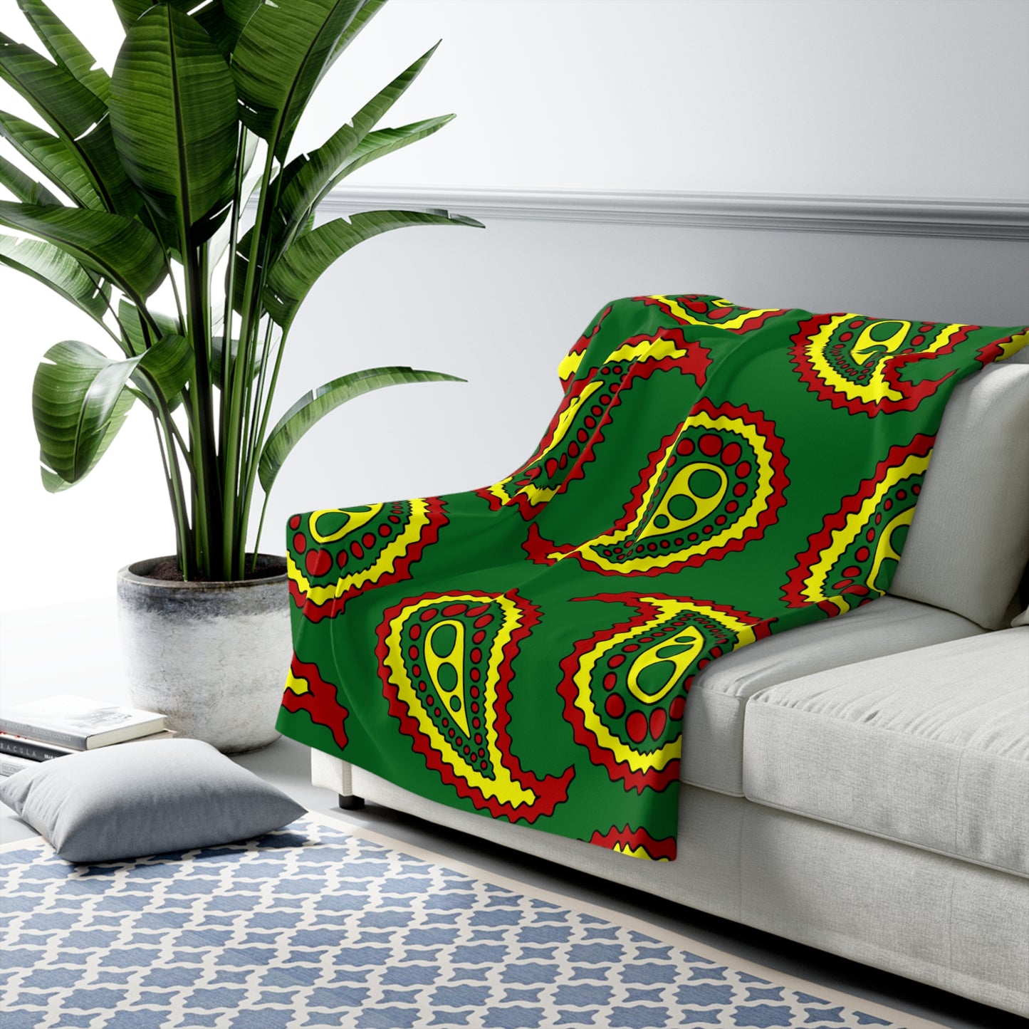 Senegal Retro Paisley Blanket Throw