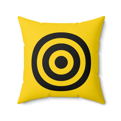 Gold, Black Retro Target Cushion Pillow