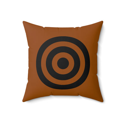 Brown, Black Retro Target Cushion Pillow.