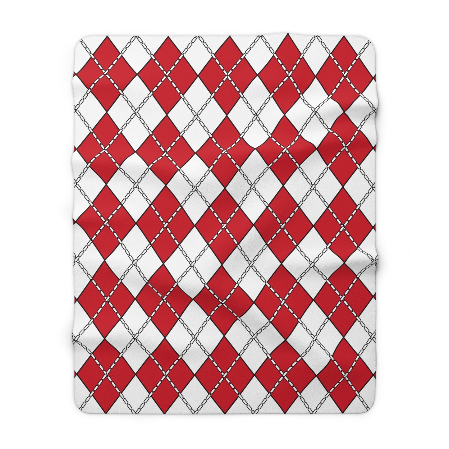 England Retro Argyle Blanket Throw