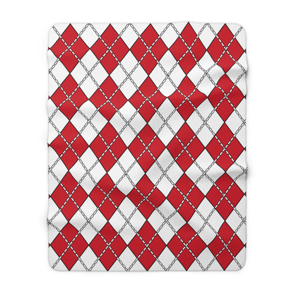 England Retro Argyle Blanket Throw